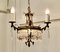 Brass and Crystal 3-Branch Chandelier, 1890s 7