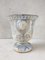 Antikes Weiß mit blauer Emaille & Gusseisen Vase von Paris en Cie 8