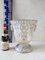 Antikes Weiß mit blauer Emaille & Gusseisen Vase von Paris en Cie 10