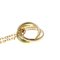 CARTIER Trinity De Pink Gold [18K],White Gold [18K],Yellow Gold [18K] No Stone Men,Women Fashion Pendant Necklace [Gold] 7