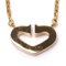 CARTIER K18PG Pink Gold C Heart Necklace Diamond 5.1g 40cm Ladies 4
