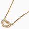 CARTIER K18PG Pink Gold C Heart Necklace Diamond 5.1g 40cm Ladies, Image 1