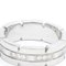 CARTIER Tank Francaise White Gold [18K] Fashion Diamond Band Ring Silver, Image 6