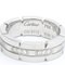 CARTIER Tank Francaise White Gold [18K] Fashion Diamond Band Ring Silver 5