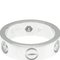CARTIER Love Love Ring White Gold [18K] Fashion Diamond Band Ring Silver 8
