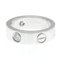 CARTIER Love Love Ring White Gold [18K] Fashion Diamond Band Ring Silver 5