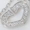 CARTIER C Heart Necklace K18WG 17P Diamond White Gold Women's 10