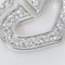 CARTIER C Heart Necklace K18WG 17P Diamond White Gold Women's 9