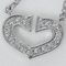 CARTIER C Heart Halskette K18WG 17P Diamant Weißgold Damen 2