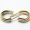 Cartier Trinity De No Stone Pink Gold [18K],White Gold [18K],Yellow Gold [18K] Hoop Earrings Gold,Pink Gold,Silver, Set of 2 3