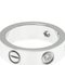 CARTIER Love Love Ring White Gold [18K] Fashion Diamond Band Ring Silver 7