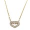 CARTIER C Heart Diamond Necklace Necklace Clear K18PG[Rose Gold] Clear 2