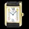 CARTIER Must Tank Vermeil Gold Plated Leather Quartz Mens Watch BF565441, Image 1