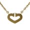 CARTIER C Heart Necklace 18K Yellow Gold Diamond Ladies 3