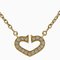 CARTIER C Heart Necklace 18K Yellow Gold Diamond Ladies 1