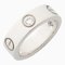 CARTIER Love half diamond ring Ring Clear K18WG[WhiteGold] Clear, Image 1