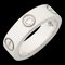CARTIER Love half diamond ring Ring Clear K18WG[WhiteGold] Clear 1