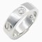 CARTIER Love half diamond ring Ring Clear K18WG[WhiteGold] Clear 1
