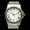 Uhr mit Quarzweißem Zifferblatt aus Edelstahl von Cartier 1