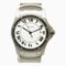 Uhr mit Quarzweißem Zifferblatt aus Edelstahl von Cartier 1