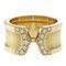 CARTIER 2C C2 Ring No. 10 18K K18 Yellow Gold Diamond Women's, Image 3