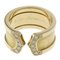 CARTIER 2C C2 Ring No. 10 18K K18 Yellow Gold Diamond Women's, Image 6