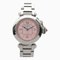 Miss Pasha Wrist Watch with Quartz Pink in Stainless Steel from Cartier 1