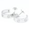 Cartier Love Earrings No Stone White Gold [18K] Half Hoop Earrings Silver, Set of 2, Image 2