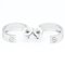 Cartier Love Earrings No Stone White Gold [18K] Half Hoop Earrings Silver, Set of 2, Image 4