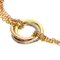 Trinity Triple Circle 4 Chain Bracelet in K18 Yellow Gold from Cartier 2