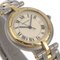 CARTIER LM Watch Round 83084241 Gold & Steel Swiss Made Quartz Analog Display Beige Dial PANTHERELM Men's 3
