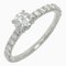 CARTIER Solitaire Diamond 0.40ct D/VS2/3EX #48 Ring Pt Platinum, Image 1