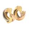 Cartier Trinity Earrings Three Color Gold K18Pg Yg Wg, Set of 2, Image 3