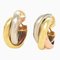 Cartier Trinity Earrings Three Color Gold K18Pg Yg Wg, Set of 2, Image 1