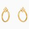 Cartier Hindu Diamond Hoop Earrings K18Yg, Set of 2 1