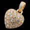 Top con colgante de corazón y diamantes en oro amarillo 750 de Cartier, Imagen 1