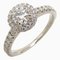 CARTIER #50 Destine Solitaire Diamond Ladies Ring Pt950 Platinum No. 9.5 1