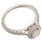 CARTIER #50 Destine Solitaire Diamond Ladies Ring Pt950 Platinum No. 9.5, Image 2