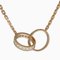 CARTIER Baby Love Necklace 18K K18 Pink Gold Diamond Unisex 1