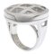 Pasha Diamond Grid White Gold & Shell Ring from Cartier 3