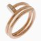 CARTIER Just Ankle Diamond Ring No. 7 18K K18 Pink Gold Ladies 1