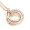 CARTIER Trinity K18YG Yellow Gold K18PG Pink K18WG White Necklace 3