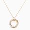 CARTIER Trinity K18YG Yellow Gold K18PG Pink K18WG White Necklace, Image 1