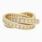 CARTIER anello a tre fasce con diamante pieno #49 K18YG in oro giallo 291427, Immagine 1