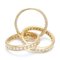 CARTIER three band ring full diamond #49 K18YG yellow gold 291427 3