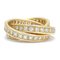CARTIER three band ring full diamond #49 K18YG yellow gold 291427 8