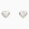 Cartier Heart Diamond Pierced Earrings Pierced Earrings Clear Pt950Platinum Clear, Set of 2 1