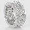 CARTIER Maillon Panthere 3 Rows Full Pave K18WG Diamond No. 6.5 Women's Ring White Gold 4