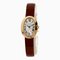 CARTIER W8000017 Baignoire reloj K18 oro rosa de cuero para mujer, Imagen 1