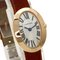 CARTIER W8000017 Baignoire reloj K18 oro rosa de cuero para mujer, Imagen 5